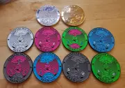 GARBAGE PAIL KIDS Adam Bomb Lunar 2.5 inch 10 Challenge Coin Set - Only 50 Made