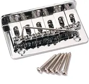 FUNOMOCYA 1 Set 6 String String Guitar Bridge Metal Saddle Strain Plate for Ukulele Silver Easy Installation Vintage Design Fit for Musical Instrument Replacement