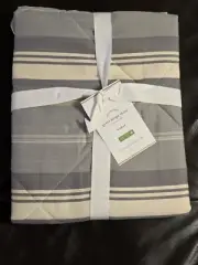 Greer Stripe Sham Pottery Barn Standard Gray