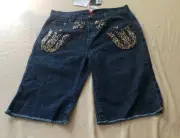 Cynthia Rowley Sequin Embellished Denim Short 27. 13