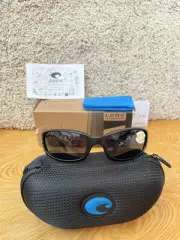 Costa Del Mar Brine Matte Black Polarized Glasses 580P- Sunglasses New W/ Case