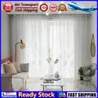 LF# Leaf Gauze Curtain Decorative Articles Tulle Sheer Curtain for Room Door Win