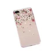 For Iphone 8 Plus and 7 Plus Tpu Frosted Embossed Petals Pattern Protective Case Back Cover