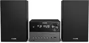 Philips Audio TAM3505/12 Micro Music System with Bluetooth, DAB+/FM Radio, CD, USB, 18W, Bass-Reflex Loudspeakers, Digital Sound Control - White