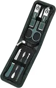 Nail Clippers Set 6 Pcs Portable Luxury Manicure Sets Pedicure Tools Bright Black Nail Clipper Set Personal Care Tools Eyebrow Scissors Nail Clippers Portable Set(Green)
