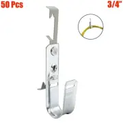 50Pcs 3/4" J-Hook Batwing Mount Route Hanger Cat6 Cat5e Network Cable Management
