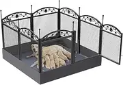 BingoPaw Dog Whelping Pen Box: Large Heavy Duty Indoor Pet Whelping Playpen Cage with Waterproof Fertility Mat - Outdoor Garden Puppy Play Exercise Fence for Dogs Cat Rabbit (126x126x H80cm)