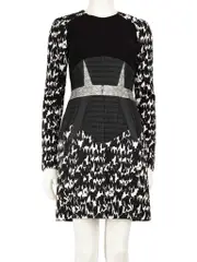 Abstract Pattern Panelled Dress