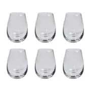 Alex Liddy Grand Cru 6 Piece Stemless Wine Glass Set 470ml White