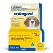 Endogard All wormer YELLOW for Medium Dogs 10 Kg - 4 pack Worming Tablets