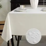 Rectangle Tablecloth Vinyl Flannel Waterproof With Backing Spillproof Stain