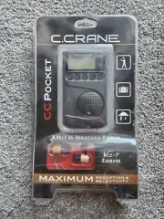 C Crane Cc Pocket Am Fm And Noaa Weather Radio With Clock And Sleep Timer -