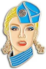 [Pinstant] Toxic Stewardess Air Hostess Flight Attendant Pop Music Singer 1.25" Enamel Pin Badge, 1.25 Inches, Enamel, enamel