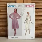 Vintage VOGUE 'Albert Nipon' #2123 PETER Pan COLLAR Midi DRESS Sewing PATTERN 10