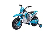 Kids Ride On Motorcycle Electric Toy Car 12V Battery Powered Motorbike Dirt Bike Sport Street Pedal Bicycle Training Wheels High Low Speeds Blue