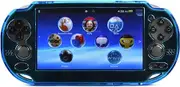 (PC-Light Blue) - COSMOS Light Blue crystal protection hard case cover for Playstation PS VITA & Cosmos Brand LCD Touch Screen Cleaning Cloth