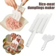 Plastic Kitchen Triple Meatball Maker Rice Balls Mold Spoon Baller Scraper L3Q8