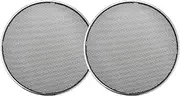 ACROPIX Universal 6" Car Speaker Grills Cover Mesh Round 6 Inch Audio Speaker Subwoofer Guard Protector Case Iron Plating Silver Tone Black - Pack of 2