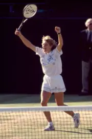 Steffi Graf of Germany celebrates as she wins the Women's Singles - Old Photo 3