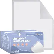 SOFYFINE Super Soft Disposable Changing Pads for Baby 30"x18" (50 pcs) Heavy Absorb Pee Pads, Portable Changing Diaper Liners for Mess Free Travel,Waterproof Table Protector Mat