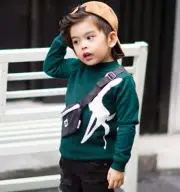 NWT Mini Panda Toddler Boy Size 3T Print Fleece Lined Pullover Sweatshirt Bambi