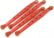 ZUXIM Aluminum Alloy Upper Lower Suspension Shift Link Rod Linkage 1/10 RC Crawler, for Axial, for Wraith 90018 Model Car Suspension Linkage(Lower Red)