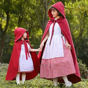 低價 熱銷 限時免運 耶誕節 2022新款 童話故事 小紅帽 表演服 萬聖節服裝 話劇舞臺表演親子裝