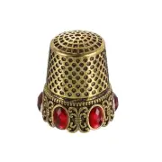 Sewing Thimble Stainless Steel Sewing Thimble Finger Protector, Gold