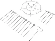 Stainless Steel Grilling Skewer Stand for FOODI 8QT BBQ SKEWERS Holder Rack for Easy Food STRINGING and Grilling