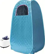 KOVFBRO Sauna Tent Portable Steam Sauna Residential Full Size Personal Home Spa,with Remote Control,Foldable Chair, Timer,220V 2L 1000W Blue