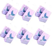 Cabilock 12 Pcs Mermaid present Bags Paper Treat Bags with Handle for Birthday Wedding Bridal Shower Parties for Candies Chocolates and Jewelry