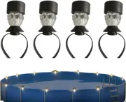Solar Framed Pool Light | Led Fence Above Ground Pool Lights - Framed Pool So...