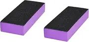 LNAUJS 2 Pack Buffer Block, Professional Manicure Tools Kits, 100/180 Grit, Black Nail Pedicure File and Sanding Buffing Grinding Plisher File