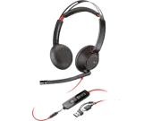 Poly Blackwire 5220 Stereo USB-C Headset +3.5mm Plug +USB-C/A Adapter