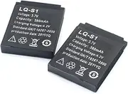 LQ S1 3.7v 380mAh Smart Watch Battery,Li-Ion Replacement Battery for Smart Watch DZ09 V8 Battery 2Pcs