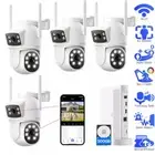 Wireless Security Camera System Home Surveillance 5G WiFi CCTV Cameras Dual Lens