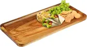 Wooden Serving Tray - Rectangular Cookie Tray,Portable Supplies, Versatile Buffet Serving Platter for Holiday Entertaining