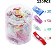 Plastic Sewing Clips, 120Pcs Fabric Clips Sewing Accessories Sewing Clips Craft Clips Set For Diy Fabric Sewing, 9 Colors For Each Size