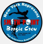 Smith Point Boogie Crew New York Represent Bodyboarding 6" Bodyboard Sticker