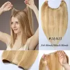 Secret Wire In 100% Remy Human Hair Extensions Headband Hidden Weft Highlight US