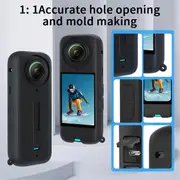 for X4 Silicone Protective Case Cover for Insta 360 X4 Action Camera Accessories Black