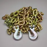 JACKCO (2 Pack) 10 Ft Chains With 3/8" Clevis Hooks Grade 70 CHAIN38-10