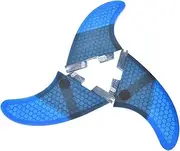 Tihebeyan Surfboard Fin Surfing Tail Fin Surfboard Tail G7 Fiberglass Composite 3PCS Set for Paddle Board with Blue Color Easy Installation for Versatile Usage