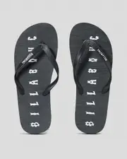 [Billabong] Billabong Men's Shadow Cut Flip Flops Slippers in Black Size 8 8 Black