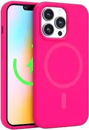 [FELONY CASE] Stylish Neon Pink Phone Cover for iPhone 15 Pro Max, Compatible with MagSafe - 360° Shockproof Protective Cases Designed for Apple iPhone 15 Pro Max