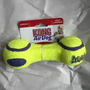 KONG AirDog Dumbbell Small Interactive Tennis Ball Squeaky Dog Fetch Toy 5x2"