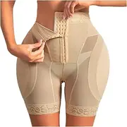 [AYTDNEHGK] Women Shapewear High Waist Shorts Butt Lifter Hip Pad Shorts Hip Enhancer Body Shaper Shorts Waist Trainer Tummy Control Panties(Skin,S)