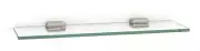 Alno A6550-18-PN Cube Bath 18" Glass Shelf w/Brackets Polished Nickel