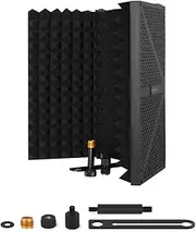 Micfuns Microphone Windscreen Insulation Sound Protection, Microphone Absorber with Absorbent Foam Layer Sound-absorbing Microphone Insulation Sh