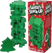 Funwares Santa's Stack-Up, The Exciting Santa Wooden Blocks Stacking Game, Tumbling Tower, and Balance Game, Mother's Day, Game for Kids and Adults, Ages 6+